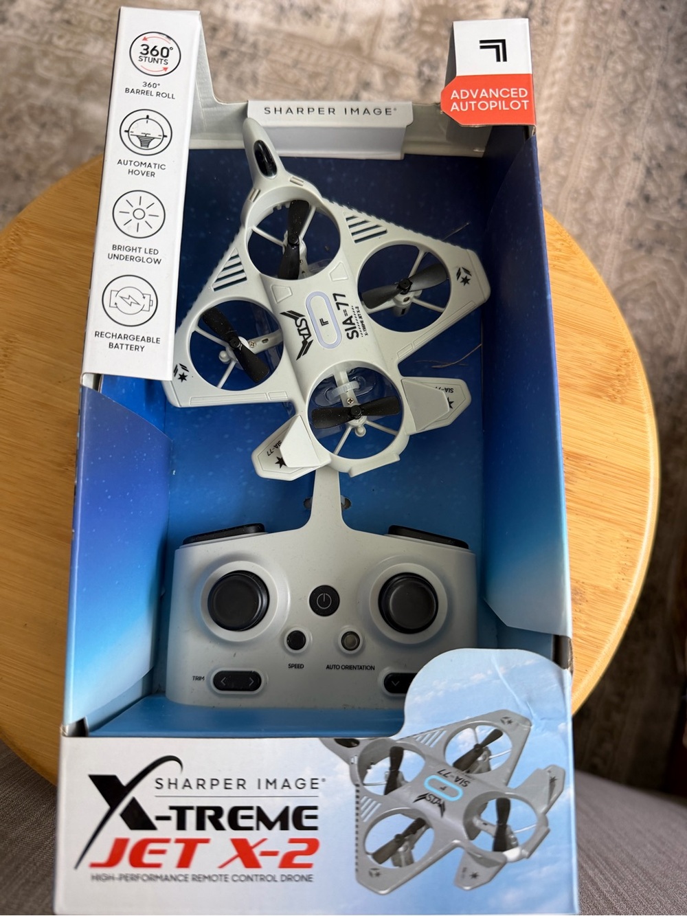 Sharper Image Silver X-Treme Jet X-2 Mini Quadcopter with Controller